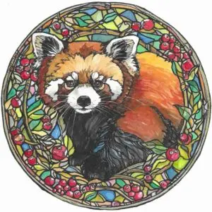 Red Panda Watercolor Painting #2